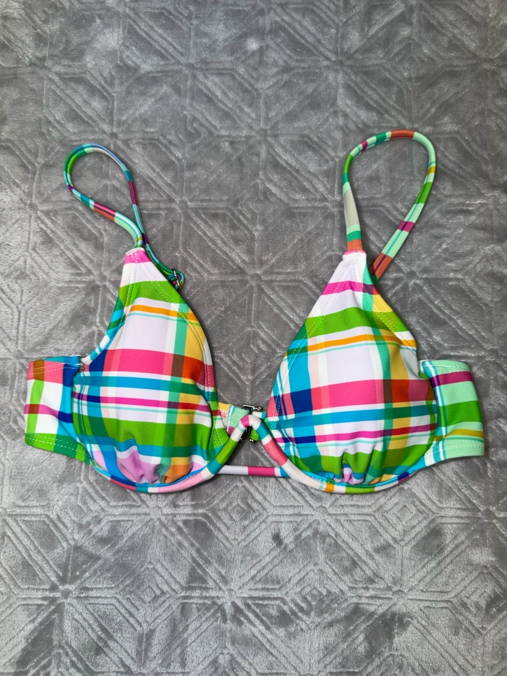 Wild Fable Plaid Bikini Top